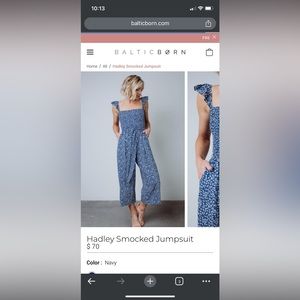 Baltic born Hadley smoked jumpsuit. Excellent condition!